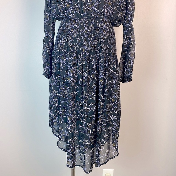 Free People Open Waters Charlotte Long Lace Sleeve Floral Dress small - Picture 4 of 16